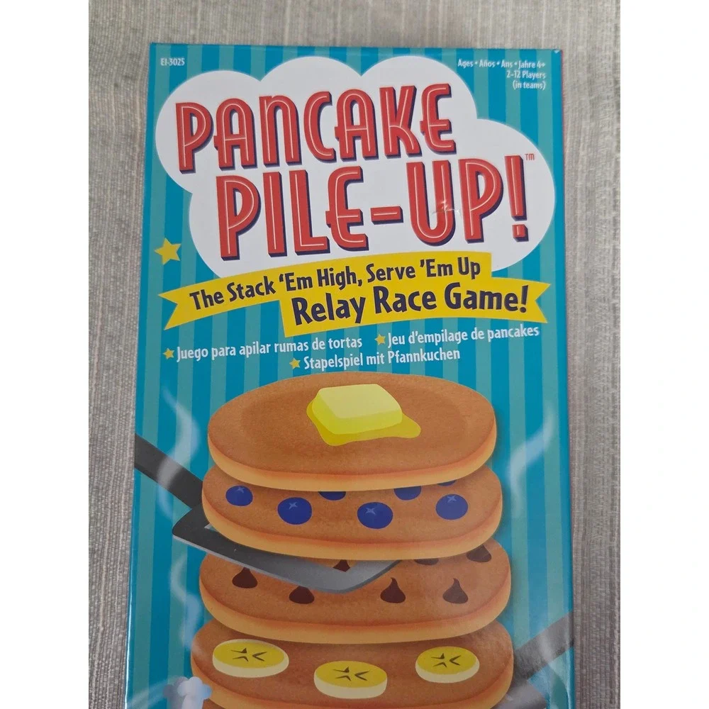 Educational Insights Pancake Pile-Up! Relay Race Game Preschool NEW